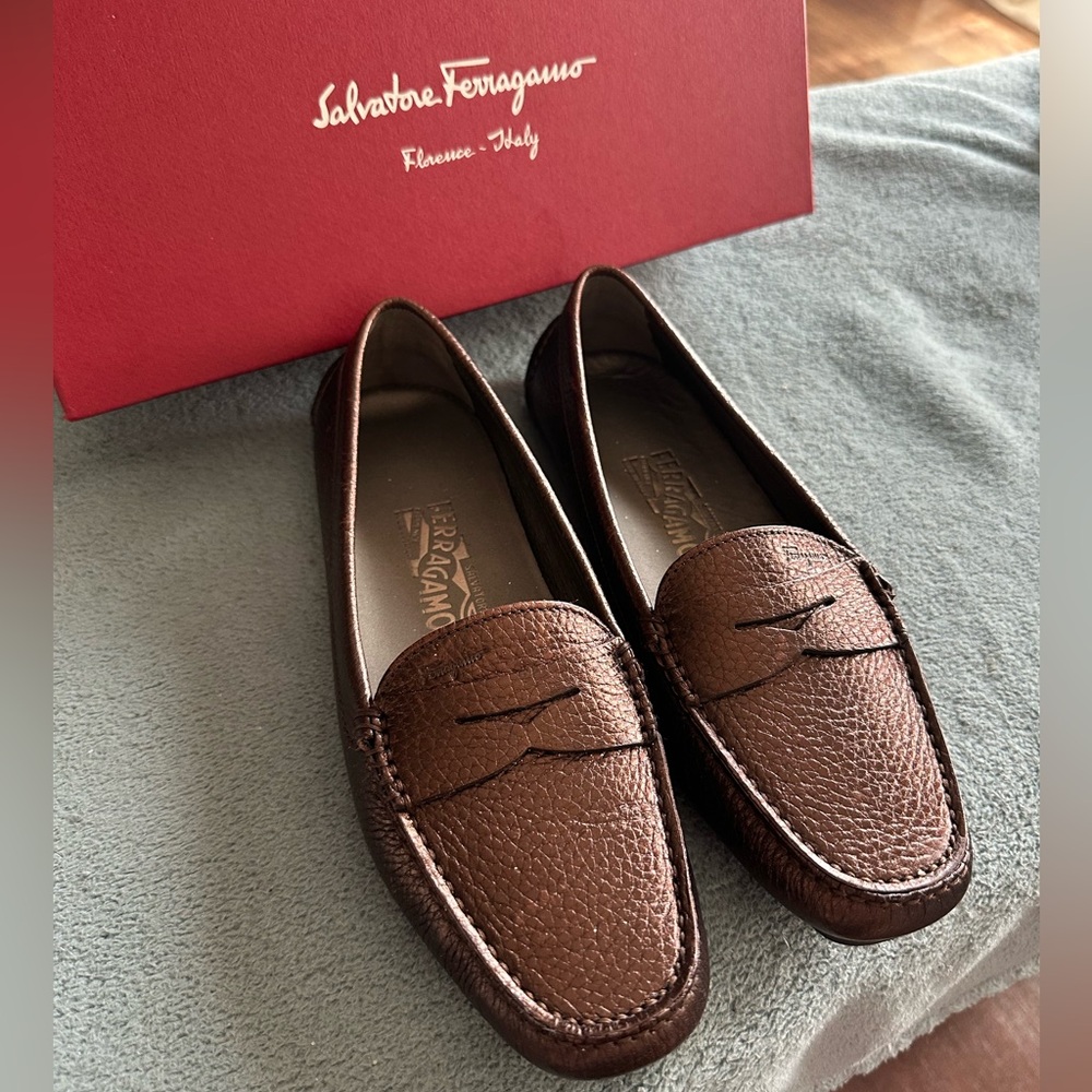 Salvatore Ferragamo Women’s Brown Loafers